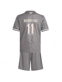 Real Madrid Rodrygo Goes #11 Dječji Rezervni Dres kompleti 2024-25 Kratak Rukavima (+ kratke hlače)